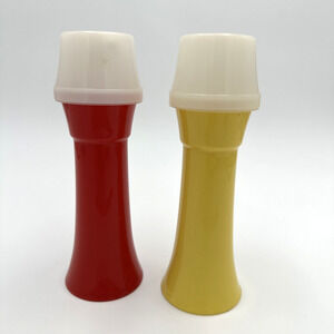 Vintage Tupperware Ketchup And Mustard Dispenser With Pump EUC